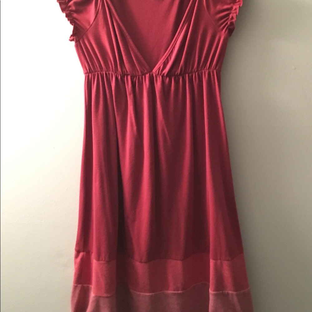 Ombré Pinky Mauve Babydoll Sleeve Dress
